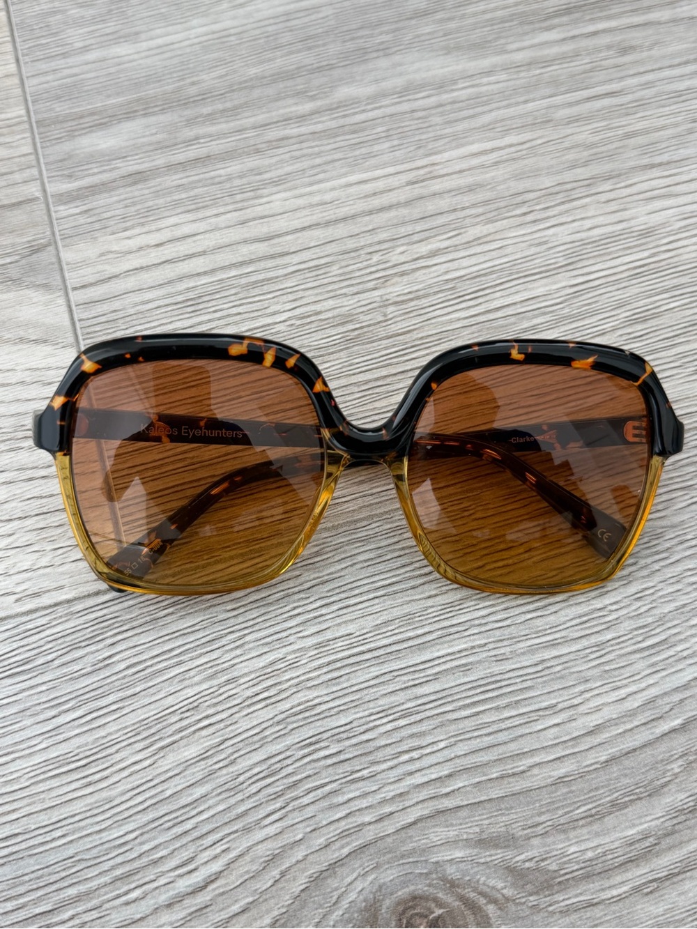 Oversized Tortoiseshell & Amber Women's Sunglasses - Kaleos Eyehunters